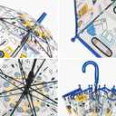 RONIARE 2 Pack Kids Clear Umbrellas for Rain Dome Bubble Umbrella Windproof for Toddler Boys Girls