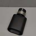 A-KARCK Square Exhaust Tip 3" Inlet, Black Coating Rectangle Exhaust Tailpipe Tip 3" x 5.5" Outlet 9.5" Long, Clamp on Design