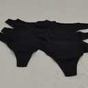 Ekouaer Womens Thongs Invisible Panties No Show Seamless Low Waist Breathable G-String Cotton Thongs 6 Pack M