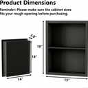 14x18 Inches Recessed Medicine Cabinet, Stainless Steel Built-in Wall Niche