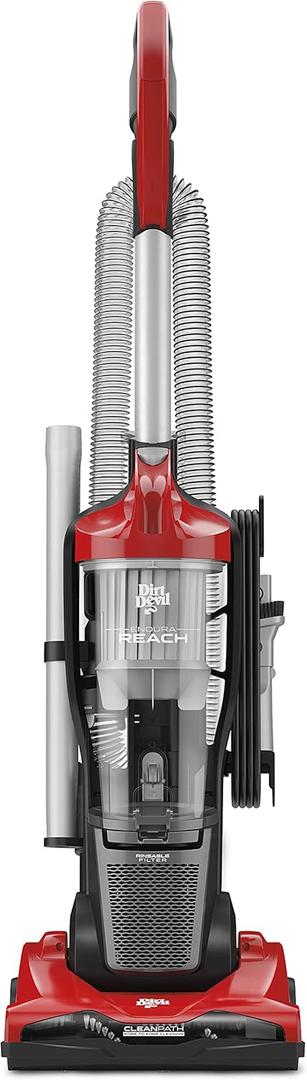Dirt Devil Endura Reach Upright Bagless Vacuum Cleaner for Carpet and Hard Floor, Powerful, Lightweight, Corded Vacuum Cleaners for Home Use