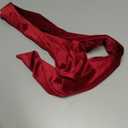 4Pcs Solid Color Silk Neckerchief Handbag Handle Wrap Silk Ribbon Band Scarf Hair Head Band Tied Bag Handle Scarf (Red)