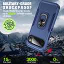 for Google Pixel 10 Case [15 FT Military Grade Drop Protection] with Screen Protector & Lens Protector Heavy-Duty Shockproof Kickstand Case for Pixel 10 Dark Blue