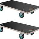 VEVOR Furniture Dolly, 551 lbs Load Capacity, Furniture Moving Dollies with 4 TPR Silent Wheels, Rectangle Multifunctional Flat Dolly for Piano Furniture Couch Washing Machine Fridge, 2 Pack, Black (22.6in x 11.4in)