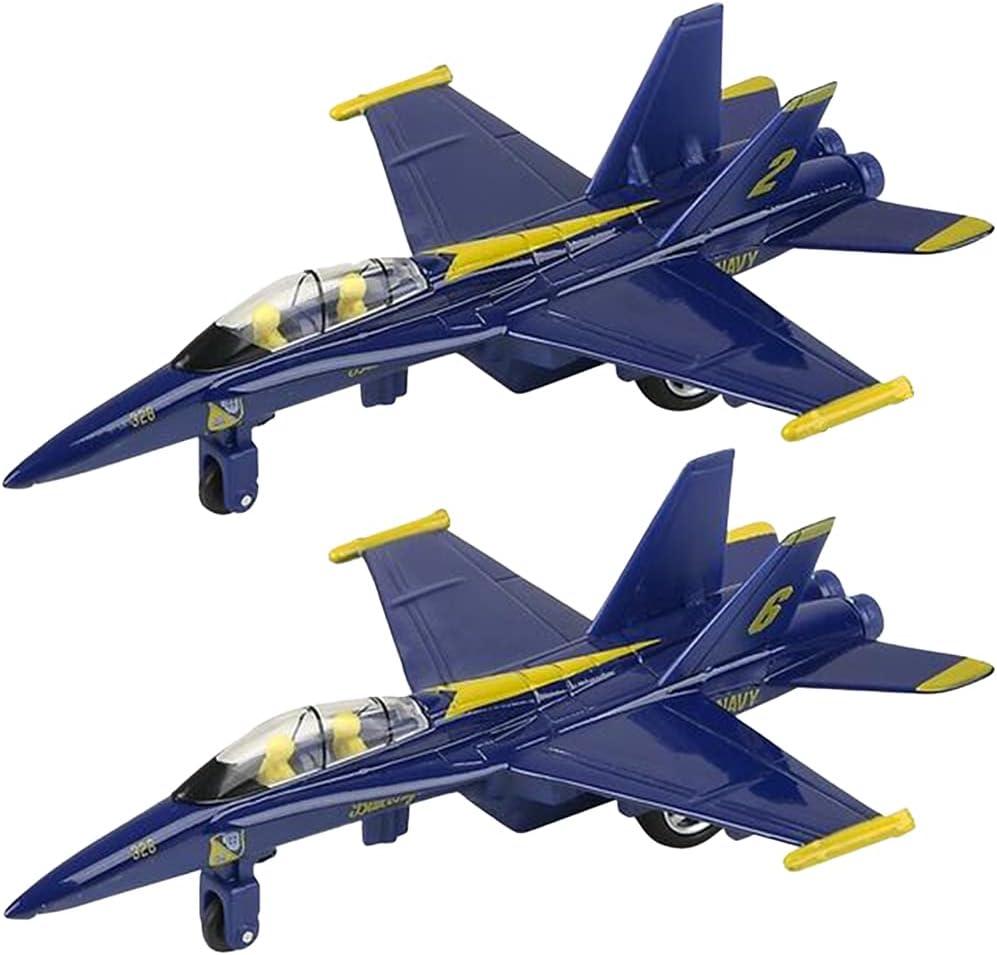 ArtCreativity Diecast F-18 Blue Angel Jets with Pullback Mechanism, 2 pcs, 6.75 inches Diecast Metal Jet Plane Fighter Toys for Boys, Air Force Military Cake Decorations, Aviation Party Favors ArtCreativity Diecast F-18 Blue Angel Jets with Pullback Mechanism, 2 pcs, 6.75 inches Diecast Metal Jet Plane Fighter Toys for Boys, Air Force Military Cake Decorations, Aviation Party Favors