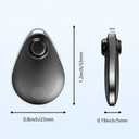 Hidden GPS Tracker 2pack, Works with Apple Find My (iOS Only), Rechargeable,Finder and Item Lost Mode,Suitable for Backpack,and More,Water Resistant Black