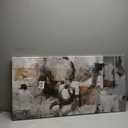 Pogusmavi Black Abstract Canvas Wall Art Pictures for Living Room Gray and White Wall Decoration Artwork for Walls Pictures for Bedroom Wall Decor Neutral Painting Canvas Prints Office Posters 2040IN