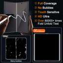 Ferilinso [Auto Dust Install] 3 Pack Inside Screen Protector for Samsung Galaxy Z Fold 7 [Phone Case Friendly], with 3 Pack Back Tempered Glass Film Accessories (Transparent)