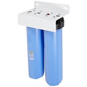 Pentair Pentek BBFS-22 Big Blue Two-Housing Filtration System, 1" NPT #20 High Capacity Water Filter Housing, Holds 20" x 4.5" Filter Cartridges