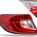 Tail Light Assembly Compatible With 2018-2022 Honda Accord Sedan Outer Left Driver Side LED Brake Talilight Replace 33500TVAA01
