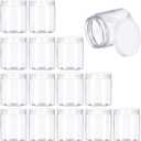 15 Pack 6oz Clear Plastic Jars Wide-mouth Storage Containers,Refillable Empty Containers for Dry Food,Dried Fruit,Seasoning and Honey Storage