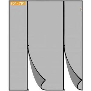 Yotache Magnetic Screen Door Fits 70x79 Inch Doors, 72"x80" Reinforced Mesh - Double-Sided Opening Screen with Super-Strong Magnets for Patio, Sliding, French, Front & Back Doors