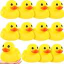 Deekin 12 Pcs Large Yellow Rubber Ducks Bulk Large Duck Squeak Rubber Bathtub Floating Bath for Birthday Party Decoration Gift Swimming Pool (7 Inch)