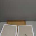 2-Pack Double-Sided Cork Board with Linen, 16" x 12" Hanging Wood Framed Bulletin Board, Picture Display Vision Board Kit Corkboards for Wall School Office Decor, 20 Pushpins (Vintage White)