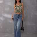 Women's Camo Workout Tank Tops Summer Scoop Neck Sleeveless Athletic Shirts (S)