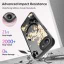 FUNMIKO for iPhone 16e Case Wireless Charging & Military-Grade Protection - Trendy Pattern Design for Women Girls, Matte Non-Slip Phone Cover with Shockproof Corners - Elegant Blossom Motif