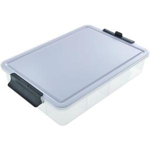Farberware Small Build-a-Board Snacklebox with Locking Plastic Cutting Board Lid, Portable Charcuterie Storage with 7 Compartments