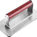 HULISEN Stainless Steel Bacon Press, 9 Inch Large Heavy Duty Burger Press with Wood Handle, Non-stick Grill Press for Griddle, Steak Weight Griddle BBQ Accessories for Panini, Sandwiches, Gift Package