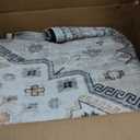 cotiled 7x10 Area Rug for Living Room, Washable, Traditional, Beige