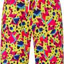 Mens Hawaiian Shirts and Shorts Set 2 Pieces Beach Outfits Summer Vacation Tropical Suit with Bucket Hats (Yellow, XS)