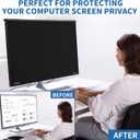 Magnetic 32 Inch Computer Privacy Screen for 16:9 Widescreen Monitor, Removable Hanging Anti-Blue Light Computer Screen Privacy Panel, Anti-UV Magnetic Attachment Monitor Privacy Screen