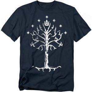 Popfunk Lord of The Rings Tree of Gondor T-Shirt (Medium, Navy)