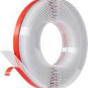 10FT Weather Stripping Door Seal - 1" Silicone Door Draft Seal Tape for Gaps Under Door Weatherstripping Sweep Stopper for Bottom of Shower Door/Sliding Glass Door (Clear)