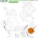10L0L MCOR Throttle Potentiometer for Club Car Precedent 2004-2011 Golf Cart, Accelerator Sensor Motor Controller Output Regulator, OEM# 103327901 102528501