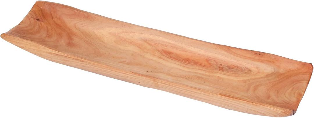 22.8" Extra Large Wooden Cedar Bowl for Keys Fruit Decorative Bowl Big Wooden Dough Bowl Tray for Decor Candy Dish Centerpieces for Coffee Table Tray Key Tray Holder Hand Carved for Entryway