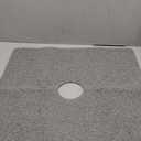 HITSLAM Square Shower Mat, 24 x 24 Inch Non Slip Bath Mat for Tub, Soft PVC Loofah Bathtub Mats with Drain Holes, Quick Drying Bathroom Stall Floor Mat, Bathroom Accessories Without Suction Cup, Grey