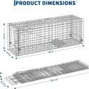 36-Inch Foldable Catch & Release Cage, Heavy Duty Steel Live Trap with Sensitive Pedal Trigger & Carry Handle for Raccoons, Squirrels, Cats, Rabbits, Skunks, Foxes, Groundhogs, Armadillos