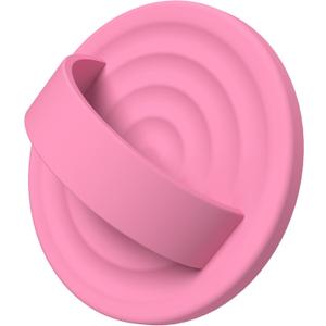 Magnetic Phone Ring Grip Holder, Silicone Finger Loop Grip, Compatible with MasSafe, Back of Phone for iPhone Pro Max/Plus/16/15/15/14/13/12 Series, Tender Pink