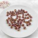 70Pcs 10MM Briolette Crystal Glass Beads Faceted Rondelle Glass Beads with Hole Glass Spacer Beads for Jewelry Making Bracelet Necklace DIY Craft Making Supplies(148-deep Amber AB)