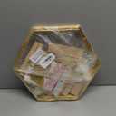 12 Pack Hexagonal Floral Hoops with Stand 12 Inch Metal Rings for DIY Centerpiece Table Decorations Crafts Macrame Ring Hoops Dream Catcher Rings Wedding Birthday Wreath Craft Hoops with Holder, Gold