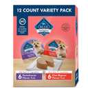 Blue Buffalo Delights Natural Adult Small Breed Wet Dog Food Variety Pack, Made with Natural Ingredients, Filet Mignon Flavor Pat & Porterhouse Flavor Pat, 3.5-oz. Cups (12 Count, 6 of Each), Best By: FEB/17/2026