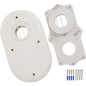 SP20285 Horizontal Vent Termination Kit With Screws For High Efficiency Tankless Gas Water Heater Fit For 2 Inch Pipes, Suitable For Outside Wall