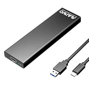 MAIWO M.2 SATA SSD Enclosure, USB3.2 Gen1 Type-C to SATA NGFF Based M.2 Solid State Drive Adapter Reader, Support B Key B+M Key, Aluminum (K1688S)