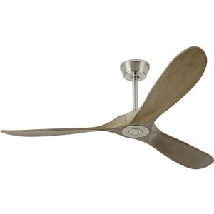 Ceiling Fan With Remote and Wall Control, 60 inch Wood Ceiling Fan with 3 Walnut Blades, 6 Speeds 3 Smart Timer Reversible DC Motor, Indoor/Outdoor Farmhouse Ceiling Fan for Bedroom Patios