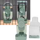 Hanging Automatic Pet Food Water Dispenser, Cage Cat Food Bowl Dog Feeding Station, Auto Gravity Pet Feeder with Bowl for Bird Puppy and Kitten Rabbit Chinchilla Ferret (Mint Green)