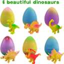 2 x 6 Pack Dinosaur Hatching Surprise Eggs Dinosaur Toys Easter Eggs for Kids Boys Girls Easter Basket Stuffers Gifts Birthday Party Favors Fillers