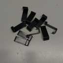 Antrader Hook 10pcs Snap-on Flat J Style Hanger,Cold Rolled Steel,Tile,Billboard,Display Board, Black,Lengthened,1.5mm Thickness