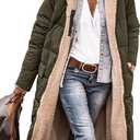 PRETTYGARDEN Women's 2025 Winter Fashion Clothes Oversized Shearling Fleece Long Coats Jackets (XX-Large, Army Green)