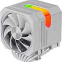CPU Air Cooler with 8X6mm Heat Pipes,Dual 120mm Fan ARGB CPU Cooler 1600rmp,CPU Cooler AMD AM5/AM4/AM3 Series,CPU Air Cooler 6.22’’ Height Compatible with Intel LGA 1851/1700/1150/1155/2011(White)