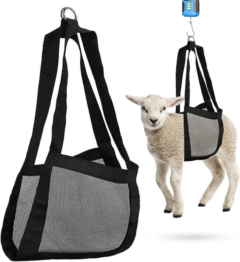 Lamb Sling for Weighing Animals, Calf Scale Hanging Weight Scale Sling, Assist Sling Hang Scale for Weighing Lamb Baby Alpaca Newborn Livestock