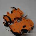 Lawn Aerator Shoes for Grass.Metal Bottom Double Layer Soil Yard Aerator Lawn Tool,Lawn Spike Shoes for Patio Garden Manual Air Aeration Tool for Lawn (Orange)