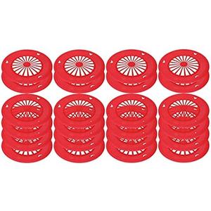 Sedmoon Reusable Plastic Paper Plate Holders 24 Pack 10" Heavy Duty Plastic Paper Plate Holder (Red)