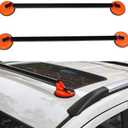 GOTOTOP Suction Cup Roof Rack Universal Roof Rack Bare Roof Universal 36.22in Roof Rack Cross Bars, 2 Pcs Steel Suction Cup Car Cargo Luggage Carrier Bar for Kayak Canoe Bike Snowboard