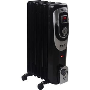 Optimus H-6015 Digital 7 Fins Oil Filled Radiator Heater with Timer