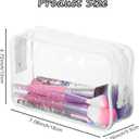Molain 24 Pack Clear Makeup Bag, Waterproof Toiletry Bags, PVC Makeup Bags for Women, Organizer Case with Zipper for Travel Bathroom(Transparent)