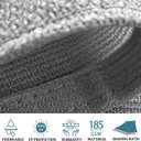 Shade&Beyond 12'x16' Sun Shade Sails Curved Canopy Rectangular Light Grey 185GSM Shade Sail Permeable for Patio Deck Yard Backyard, (We Make Custom Size)